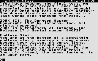 Zork III: The Dungeon Master screenshot 2 for Atari 400