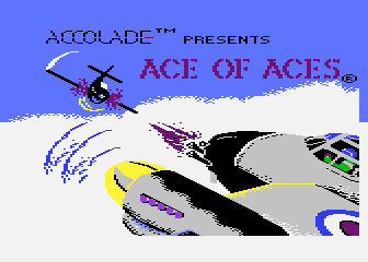 Ace Of Aces title screen for Atari XE
