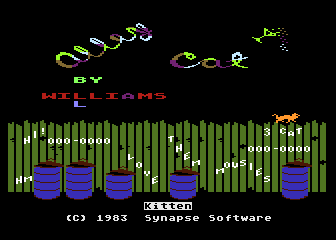 Alley Cat title screen for Atari 400