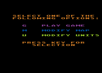 Armor Assault title screen for Atari 400