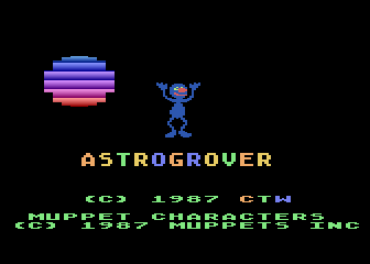 Astro-Grover title screen for Atari 400