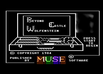 Beyond Castle Wolfenstein title screen for Atari 400