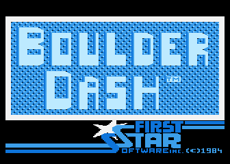 Boulder Dash title screen for Atari 400