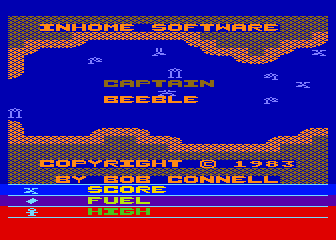 Captain Beeble title screen for Atari 400