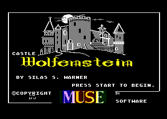 Castle Wolfenstein title screen for Atari 400