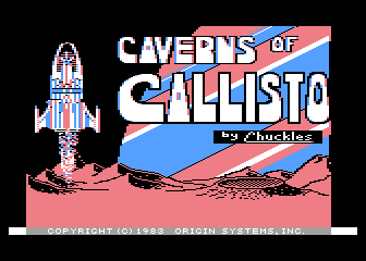 Caverns of Callisto title screen for Atari 400