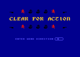 Clear For Action title screen for Atari 400