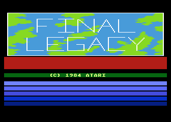 Final Legacy title screen for Atari 400