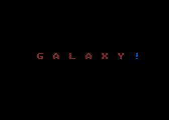 Galaxy title screen for Atari 400