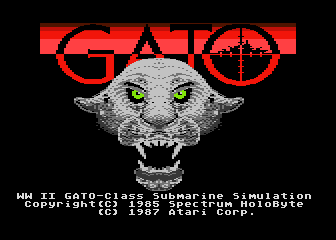 Gato title screen for Atari 400