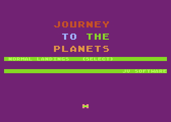 Journey to the Planets title screen for Atari 400