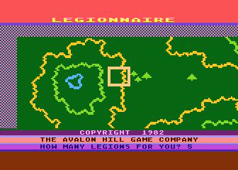 Legionnaire title screen for Atari 400