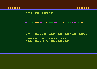Linking Logic title screen for Atari 400