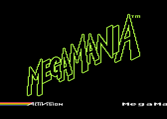Megamania title screen for Atari 400
