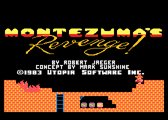 Montezuma's Revenge title screen for Atari 400
