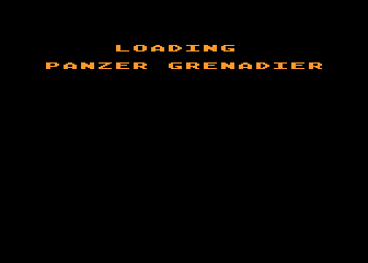 Panzer Grenadier title screen for Atari 400