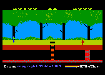 Pitfall title screen for Atari 400