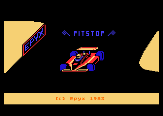 Pitstop title screen for Atari 400