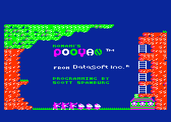 Pooyan title screen for Atari 400