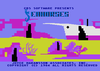 Sea Horse Hide'n Seek title screen for Atari 400