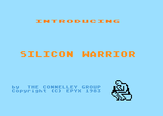 Silicon Warrior title screen for Atari 400