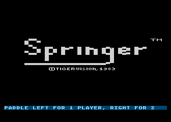 Springer title screen for Atari 400