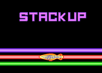 Stack Up title screen for Atari 400