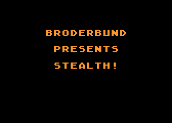 Stealth title screen for Atari 400