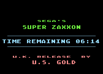Super Zaxxon title screen for Atari 400