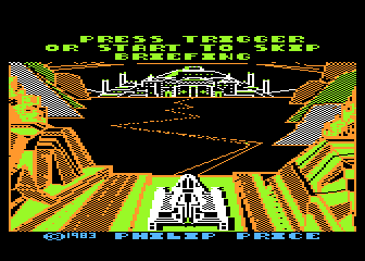 Tail Of Beta Lyrae title screen for Atari 400