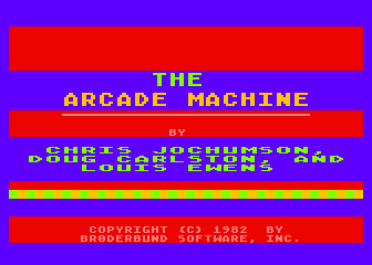 The Arcade Machine title screen for Atari 400