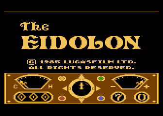 The Eidolon title screen for Atari 400