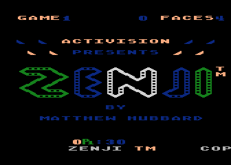 Zenji title screen for Atari 400