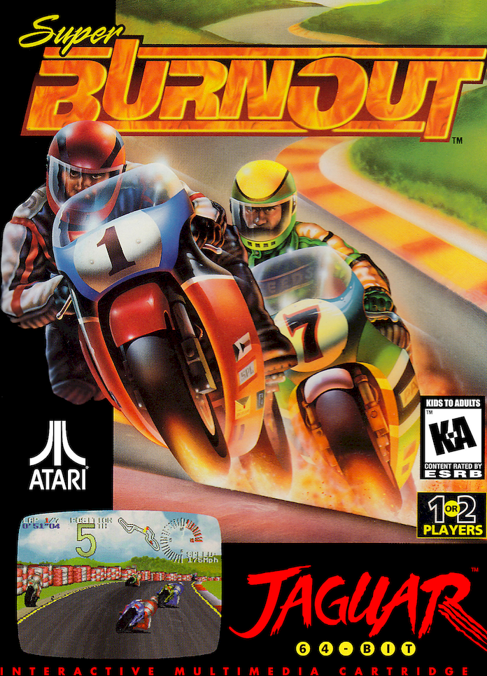 Super Burnout box art for Jaguar