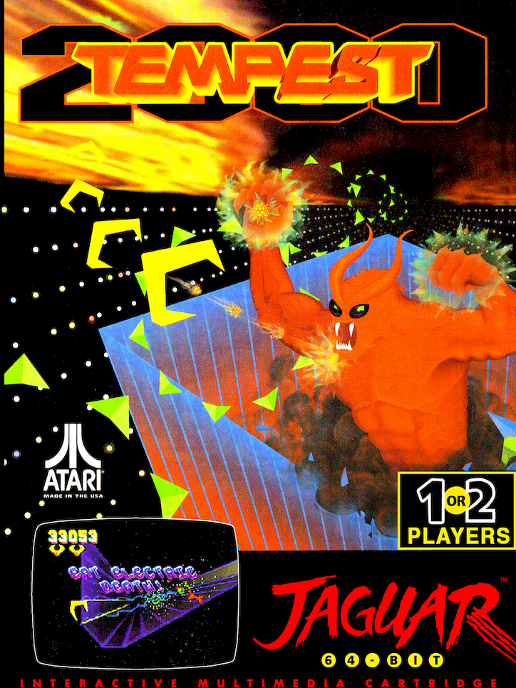Tempest 2000 box art for Jaguar