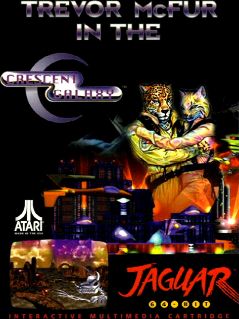 Trevor McFur in the Crescent Galaxy box art for Jaguar