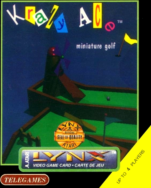 Krazy Ace Miniature Golf box art for Atari Lynx