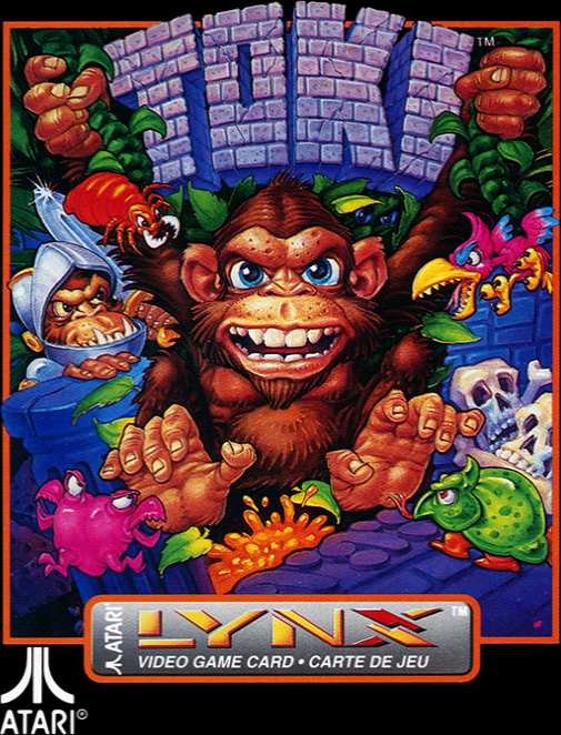 Toki box art for Atari Lynx
