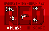 Red title screen for Atari Lynx