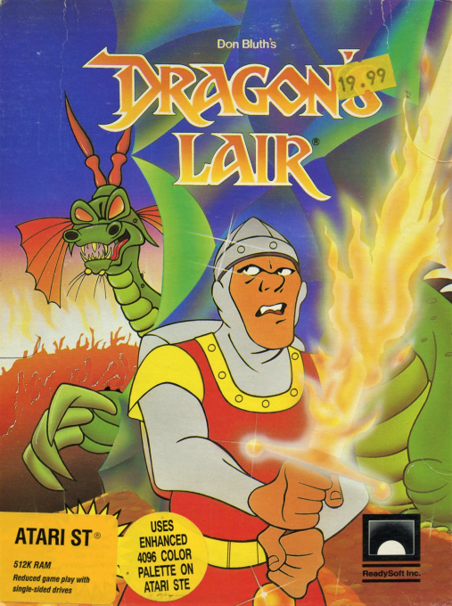 Dragon's Lair box art for Atari ST