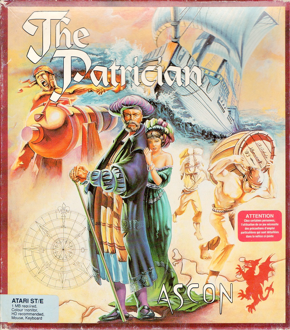 The Patrician box art for Atari ST