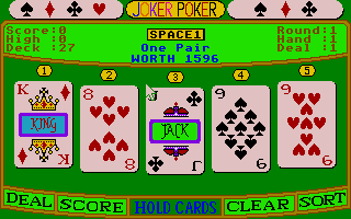 Aussie Joker Poker screenshot 2 for Atari ST