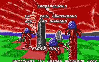 Archipelagos title screen for Atari ST