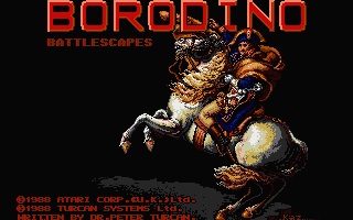 Borodino title screen for Atari ST