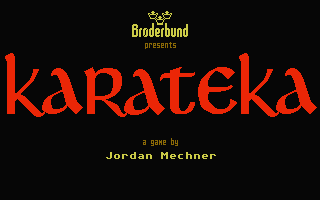 Karateka title screen for Atari ST
