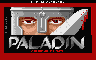 Paladin title screen for Atari ST