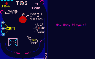 Video Pinball by Atari title screen for Atari ST
