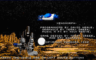 Xenomorph title screen for Atari ST