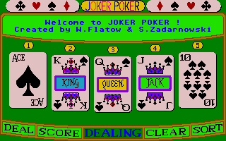Aussie Joker Poker title screen for Atari ST
