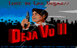 Deja Vu II: Lost In Las Vegas title screen for Atari ST